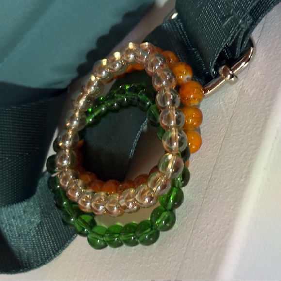 Green Crossbody Bag with Orange Accent (NWOT) - Picture 2 of 11